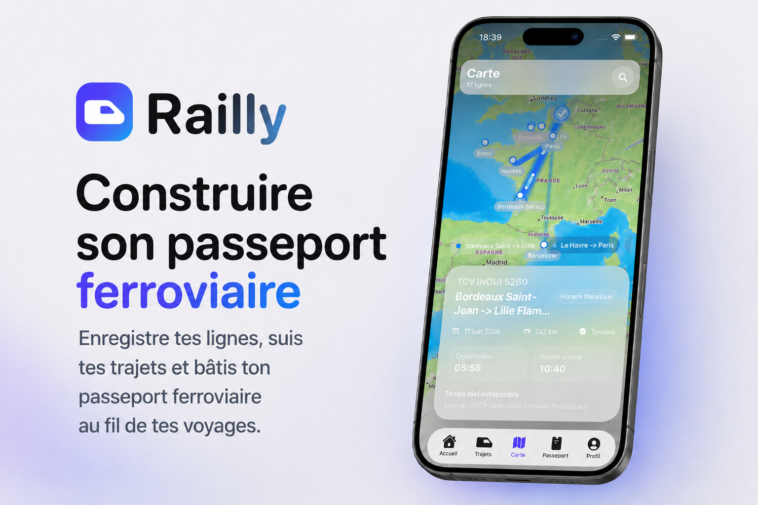 Application smartphone Railly
